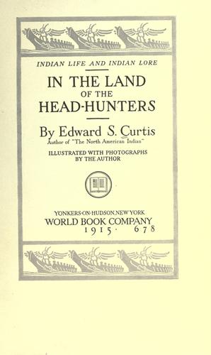 Cover of In the land of the head-hunters