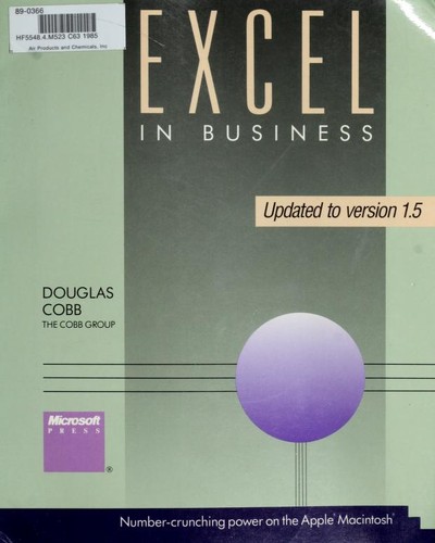 Cover of Excel in business