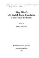 Cover of King Alfred's Old English Medieval Academy Prose Translation