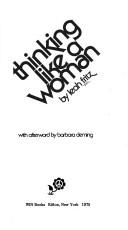 Cover of Thinking like a woman