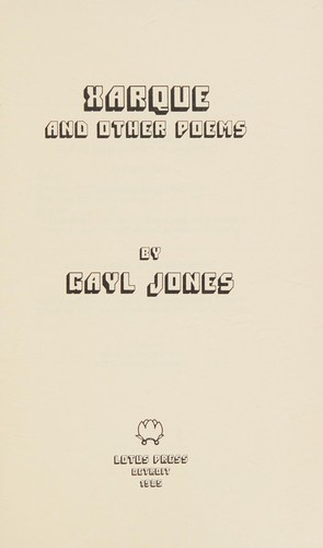 Cover of Xarque and other poems