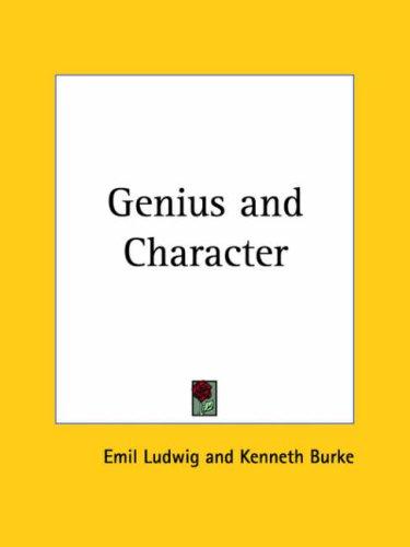 Cover of Genius and character