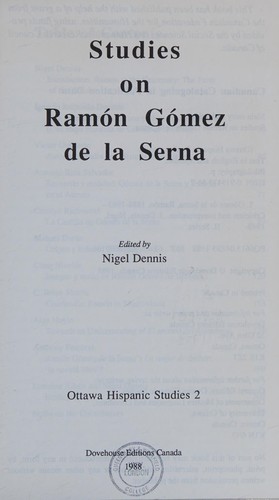 Cover of Studies on Ramón Gómez de la Serna