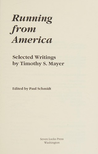 Cover of Running from America
