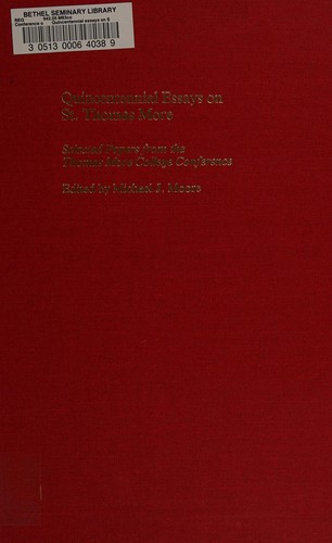 Cover of Quincentennial essays on St. Thomas More