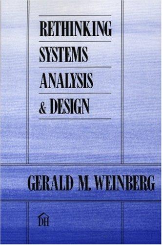 Cover of Rethinking systems analysis and design