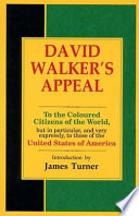 Cover of David Walker's Appeal, in Four Articles