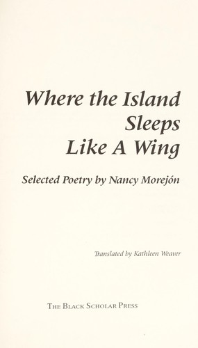 Cover of Where the island sleeps like a wing