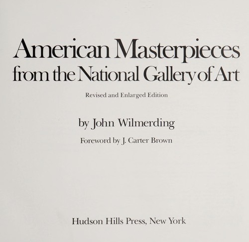 Cover of American masterpieces from the National Gallery of Art
