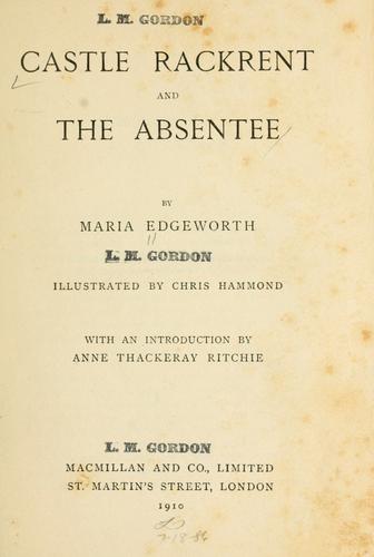 Cover of Castle Rackrent and The absentee