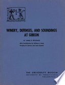Cover of Winery, defenses, and soundings at Gibeon