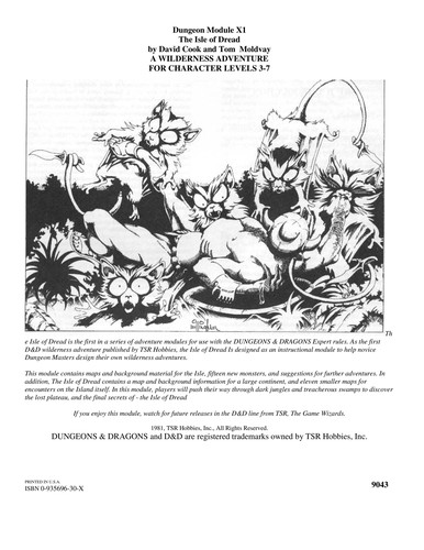 Cover of The Isle of Dread