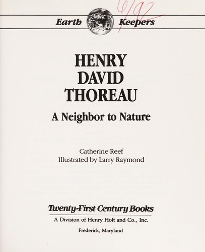 Cover of Henry David Thoreau: A Neighbor to Nature