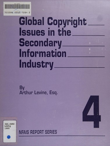 Cover of Global copyright issues in the secondary information industry