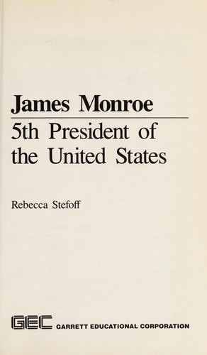 Cover of James Monroe, 5th President of the United States