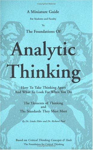 Cover of A miniature guide for students and faculty to the foundations of analytic thinking