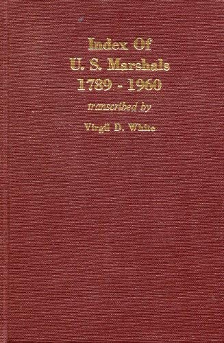 Cover of Index of U.S. marshals, 1789-1960