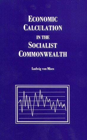 Cover of Economic Calculation in the Socialist Commonwealth