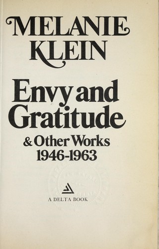 Cover of Envy & Gratitude & Other Works