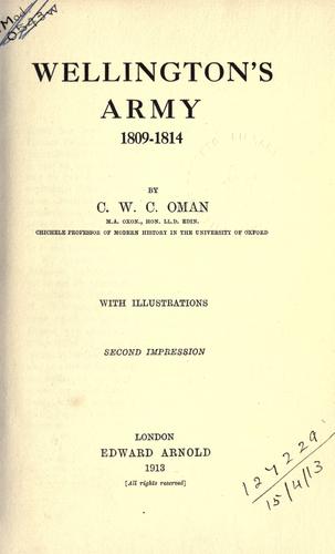Cover of Wellington's army, 1809-1814