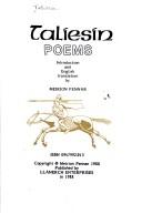 Cover of Taliesin poems