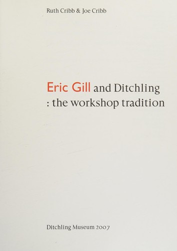 Cover of Eric Gill and Ditchling