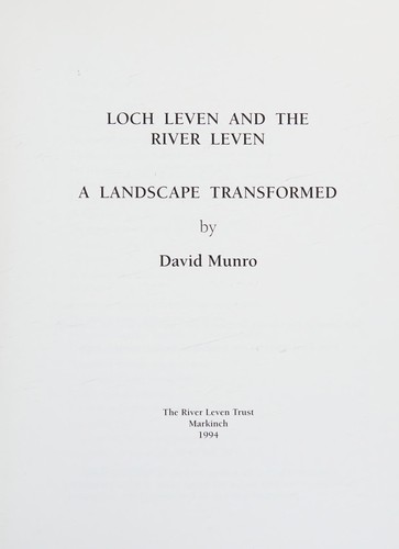 Cover of Loch Leven and the River Leven