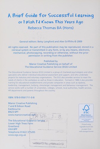 Cover of Brief Guide for Successful Learning