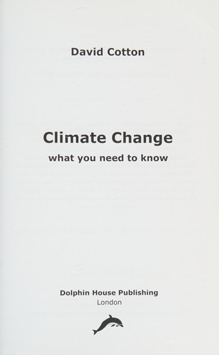 Cover of Climate Change