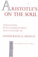Cover of Aristotle's On the soul (De anima)