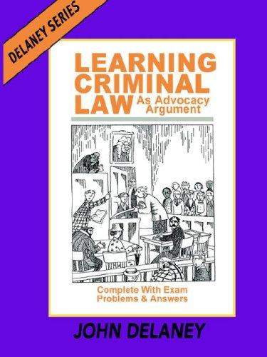 Cover of Learning Criminal Law as Advocacy Argument