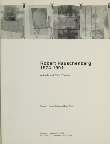 Cover of Robert Rauschenberg, 1974-1991
