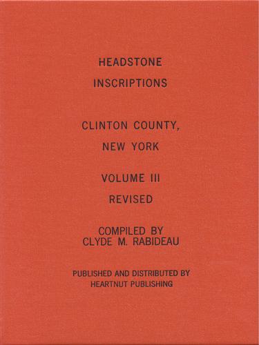 Cover of Headstone Inscriptions, Volume III