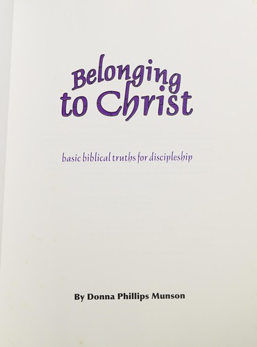 Cover of Belonging to Christ