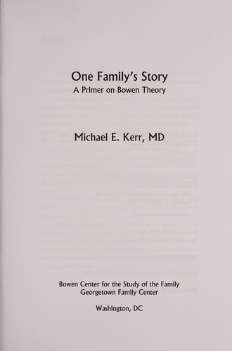 Cover of One family's story
