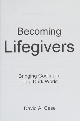 Cover of Becoming lifegivers