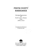 Cover of Perth County marriages
