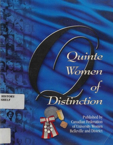 Cover of Quinte women of distinction