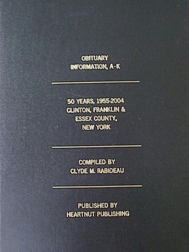 Cover of Obituary Information, L-Z, 50 Years, 1955-2004