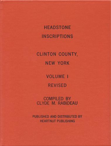 Cover of Headstone inscriptions, Volume I