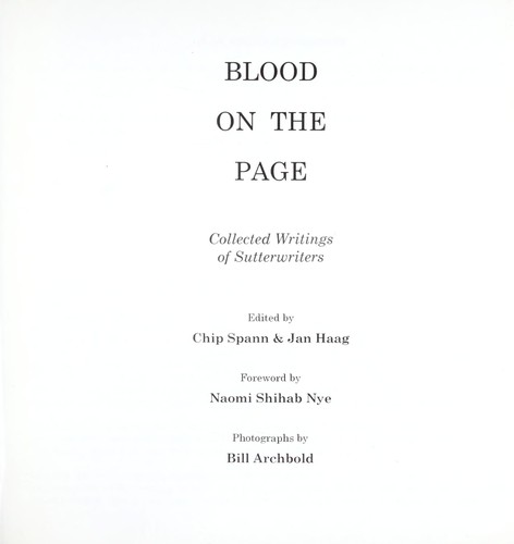 Cover of Blood on the page