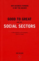 Cover of Good to Great and the Social Sectors