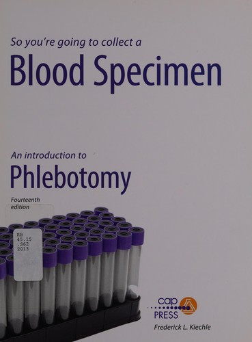 Cover of So you're going to collect a blood specimen