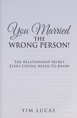 Cover of You Married the Wrong Person!