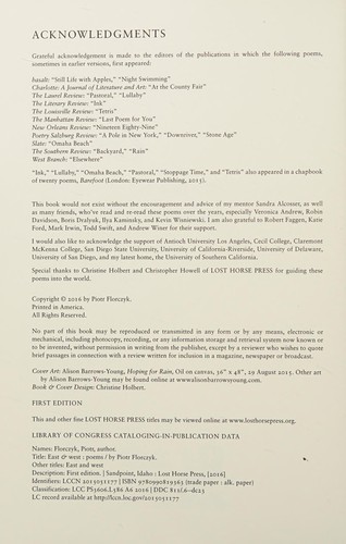 Cover of East and West