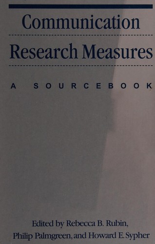 Cover of Communication research measures