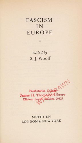 Cover of Fascism in Europe