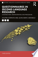 Cover of Questionnaires in Second Language Research
