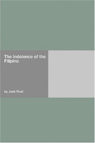 Cover of The indolence of the Filipino