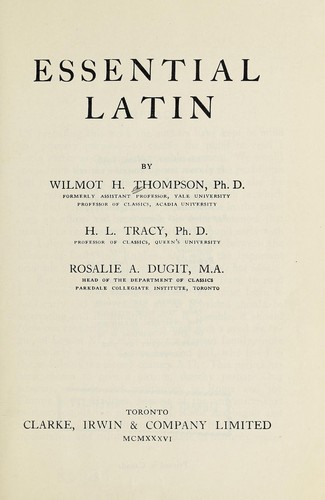 Cover of Essential Latin